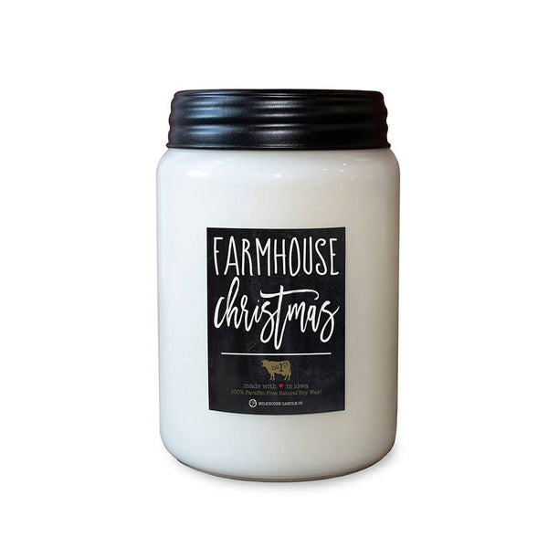 Milkhouse Candle Company - 26 oz Farmhouse Jar Christmas Candle: Farmhouse Christmas