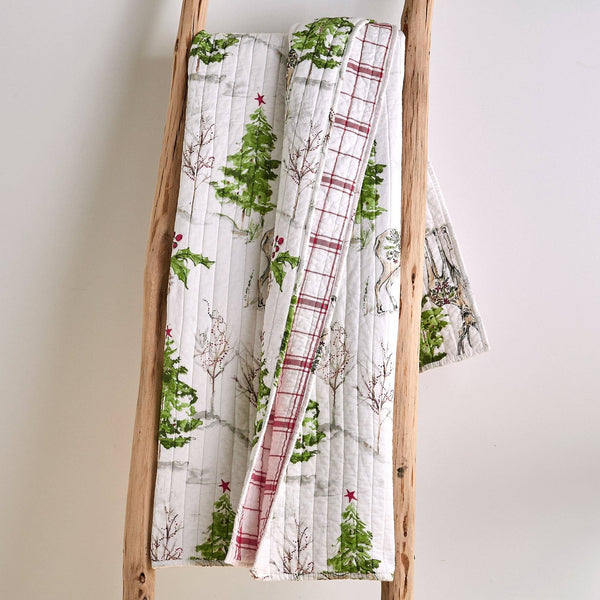 Levtex Home - Sleigh Bells Quilted Throw Blanket: Grey