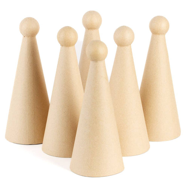 9-1/2" x 4"  Paper Mache Angel Doll Body Cone