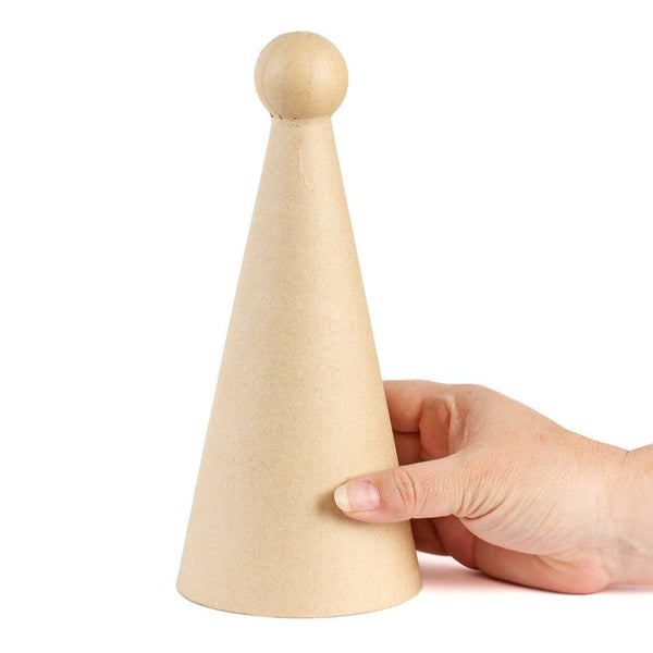 9-1/2" x 4"  Paper Mache Angel Doll Body Cone