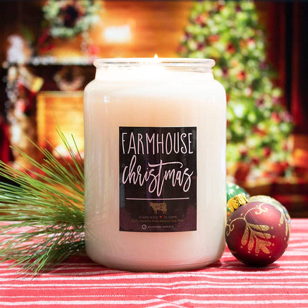 Milkhouse Candle Company - 26 oz Farmhouse Jar Christmas Candle: Farmhouse Christmas