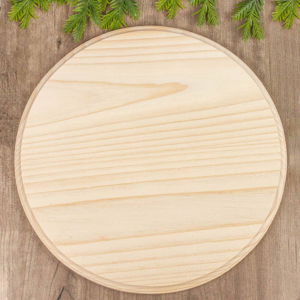 15" x 3/4" Thick Unfinished Wood Blank Round Circle Plaque