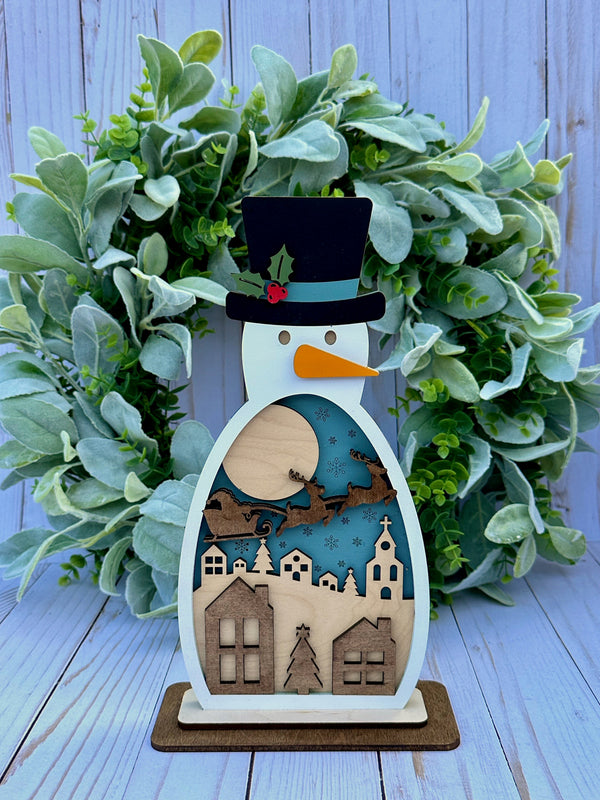 Snowman Santa Scene ChicaTiza craft kit
