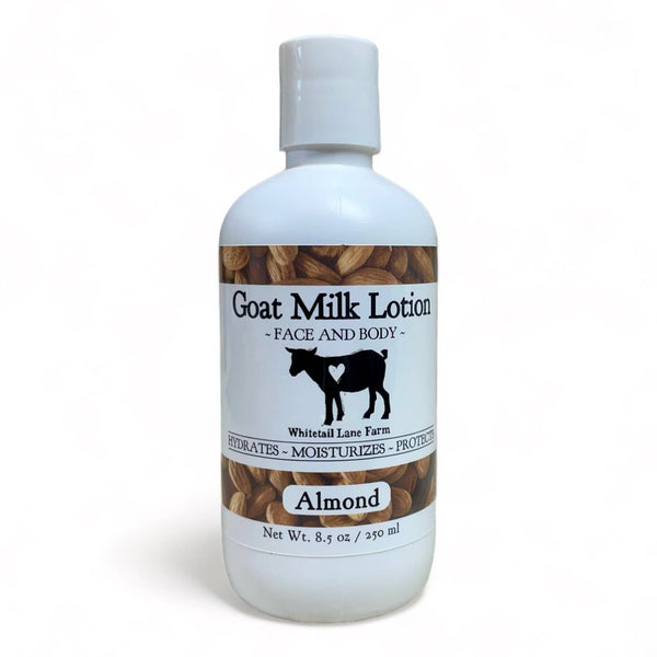 Almond - Goat Milk Lotion: 8.5 oz with disc cap lid