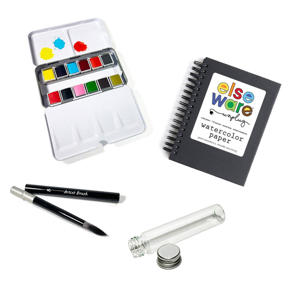 Watercolor To Go Kit - Portable, Travel-Friendly - 12 Colors elseware unplug / eco-kids -