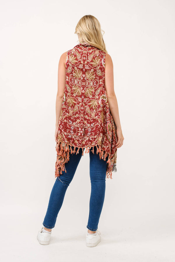 Bertha Thick Stitch Embroidered Vest