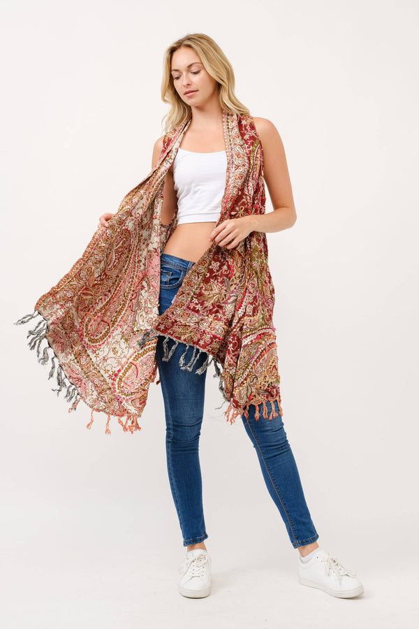 Bertha Thick Stitch Embroidered Vest