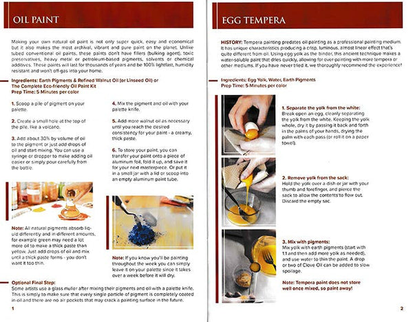 Natural Paint & Art Supplies Recipe Booklet by Natural Earth Paint