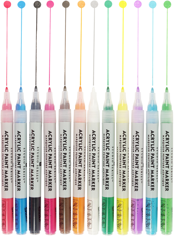 Peter Pauper Press - Studio Series Acrylic Paint Markers (Set of 12)