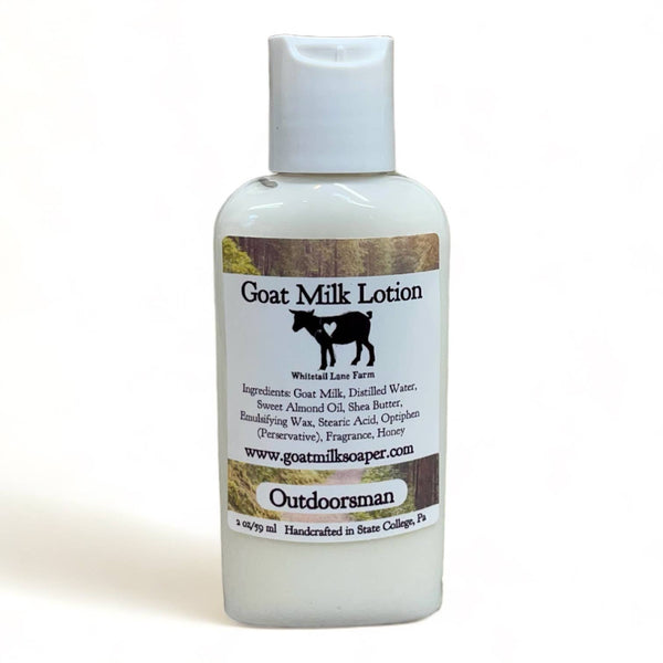 Outdoorsman: 2 oz travel bottles Goat Milk Lotion