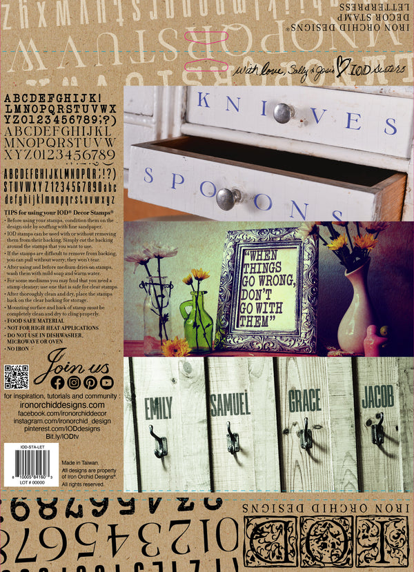 Letterpress 12x12 IOD Stamp™