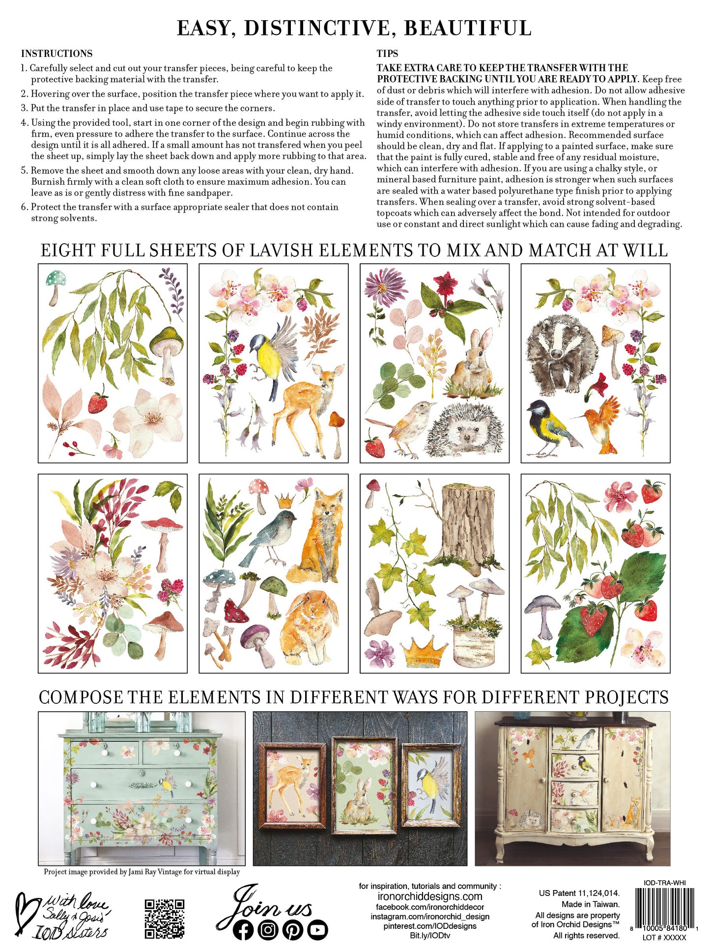 IOD Whispering Willow IOD Transfer 12x16 Pad™