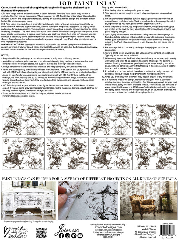 IOD Petits Parasols Black IOD Paint Inlay 12x16 Pad™