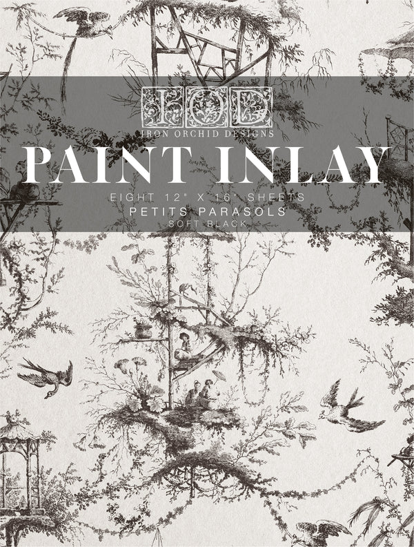 IOD Petits Parasols Black IOD Paint Inlay 12x16 Pad™