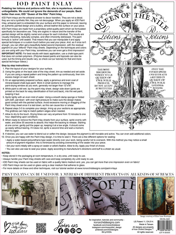 IOD Queen of the Nile IOD Paint Inlay 12x16 Pad™