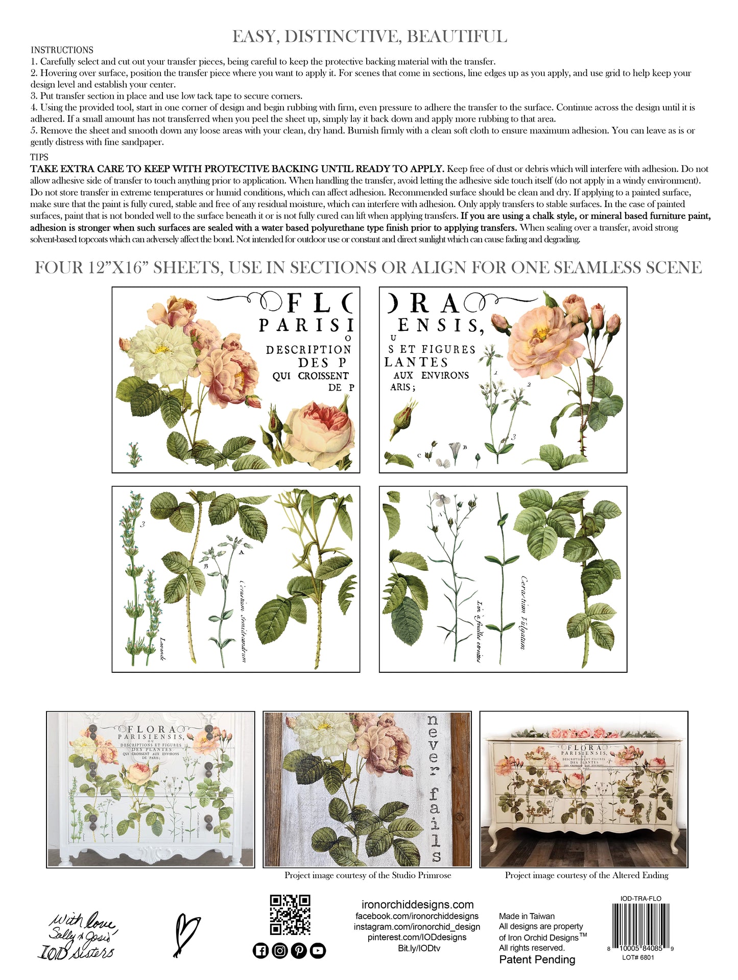 IOD Flora Parisiensis 24x33 Decor Transfer™