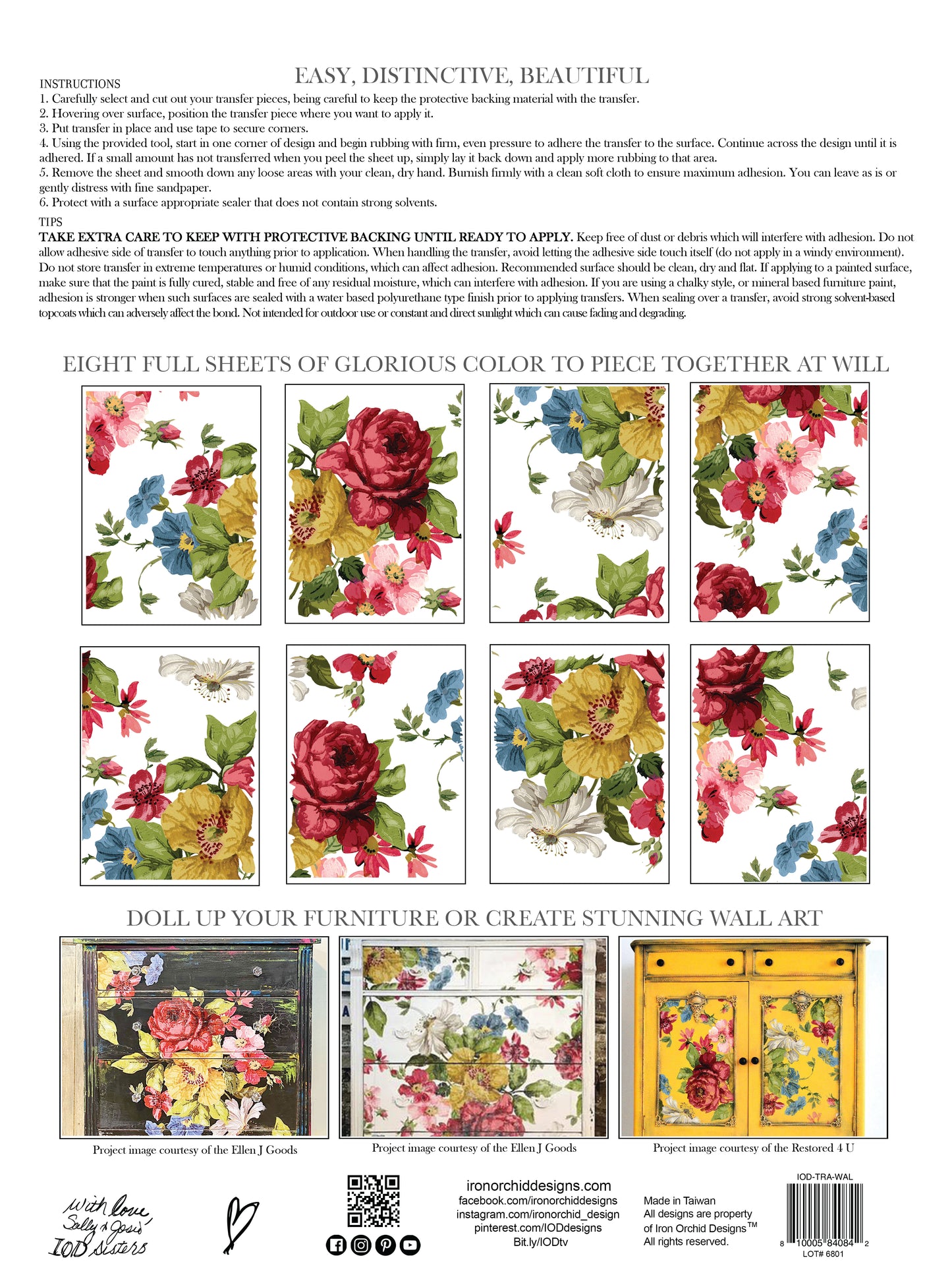 IOD Wall Flower IOD Transfer 12x16 Pad™