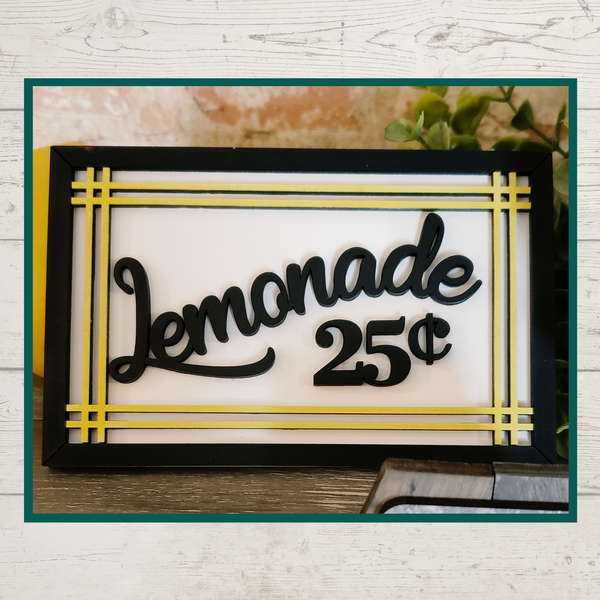 Lemon Squeezy - Wood Tiered Tray Decor Kit | Chica Tiza