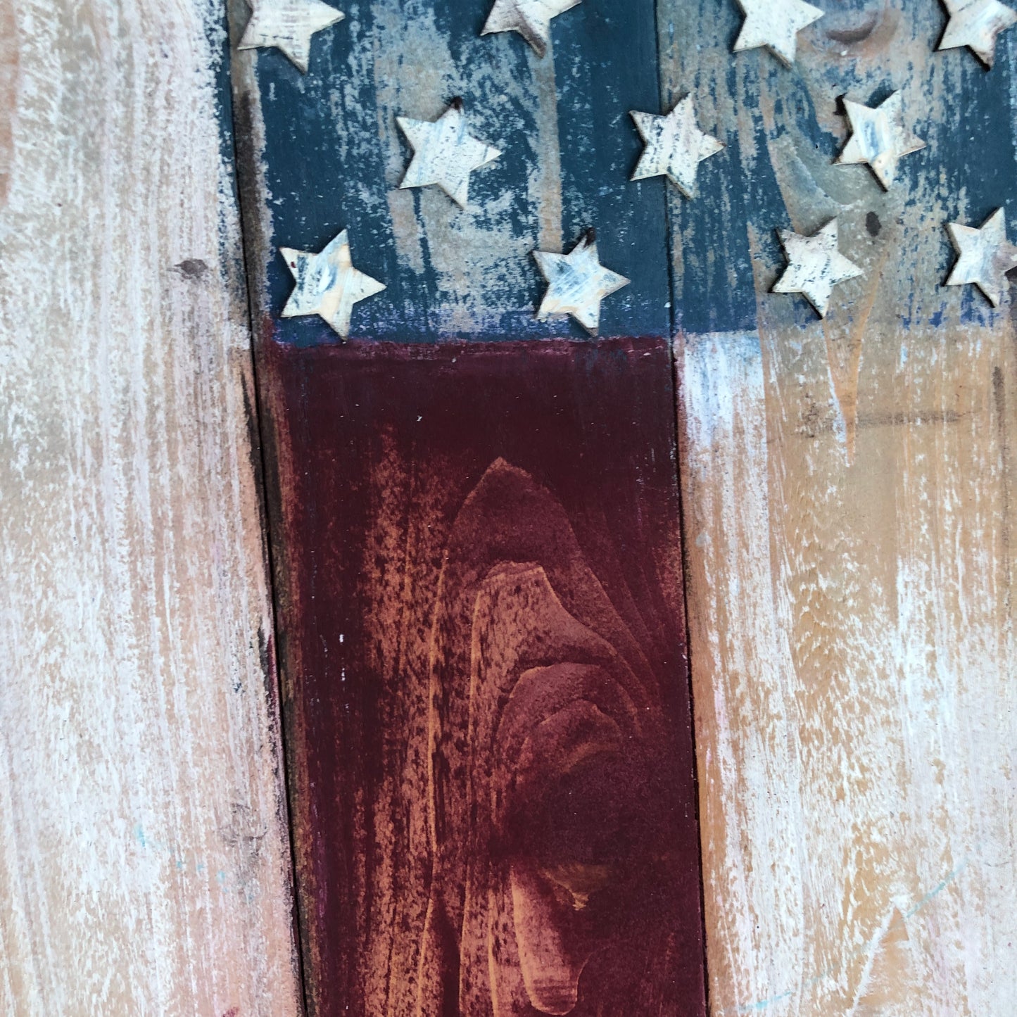 Old Glory | 34 inch Customizable Cedar Wood Americana Flag | The Stilwell House