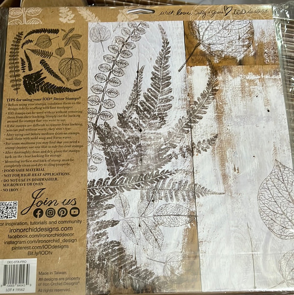IOD Frond 12x12 Decor Stamp™