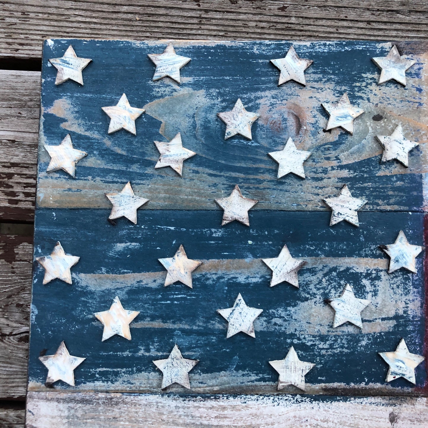 Old Glory | 34 inch Customizable Cedar Wood Americana Flag | The Stilwell House