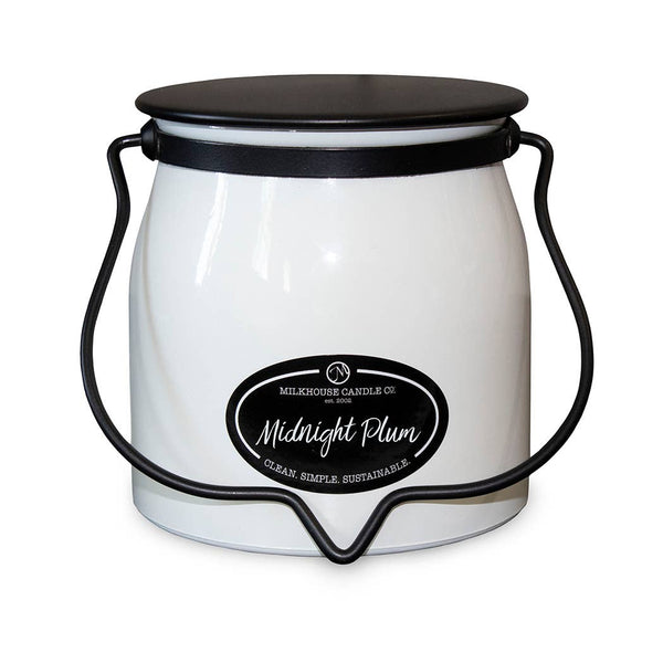 Milkhouse Candle Company - 16 oz Butter Jar Candle: Midnight Plum