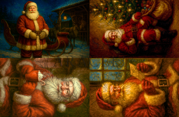 Father Christmas Decoupage Paper by Casa Araceli (21×29 in)