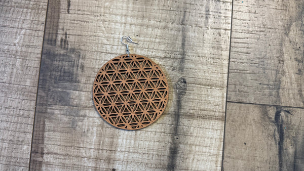 3” Blooming Flower of life Earrings by Wisp & Fern
