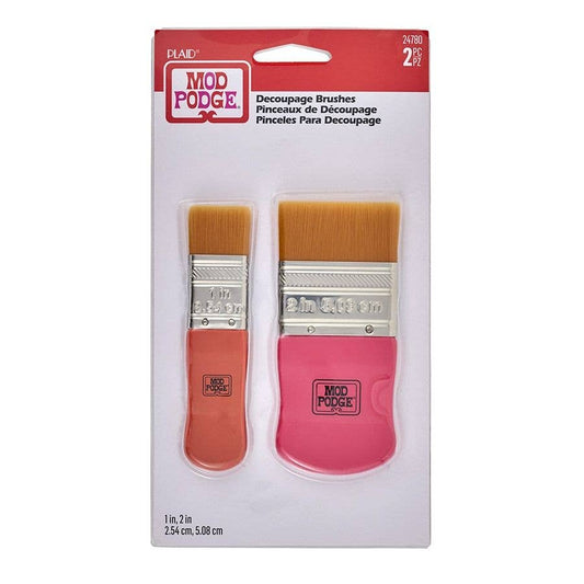 Mod Podge Decoupage Brushes 1" & 2" 2PC
