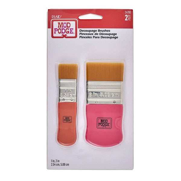 Mod Podge Decoupage Brushes 1" & 2" 2PC