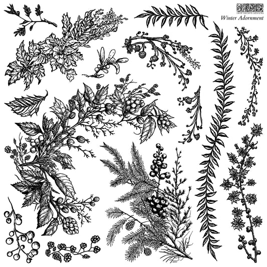 Winter Adornment  12x12 IOD Stamp™  (Limited 2023)