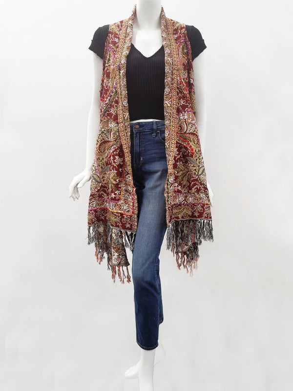 Bertha Thick Stitch Embroidered Vest