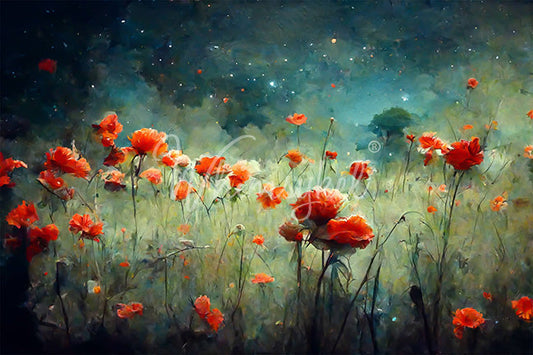Field of Poppies Decoupage Tissue 21x29 inches| Whimsykel