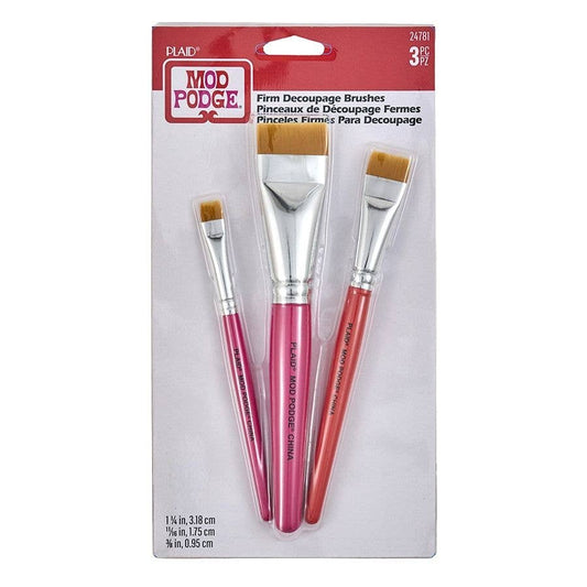 Plaid Crafts - Mod Podge Decoupage Firm Decoupage Brushes 3PC