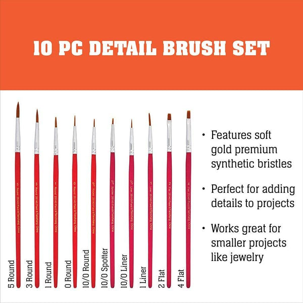 Mod Podge Detail Brush Set 10PC