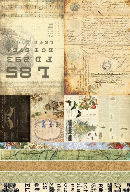 Junk Journal Project Blocks  20x30 in Decoupage  - Roycycled Treasures