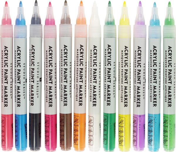Peter Pauper Press - Studio Series Acrylic Paint Markers (Set of 12)