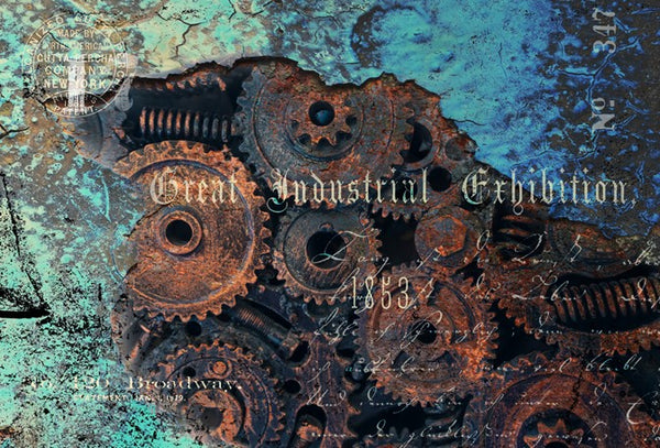 Industrial Exhibition Decoupage  - Roycycled Treasures