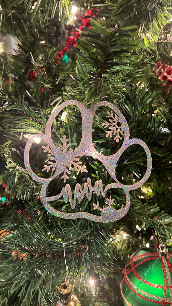 Personalized Paw Ornament | Custom Pet Memorial & Holiday Keepsake