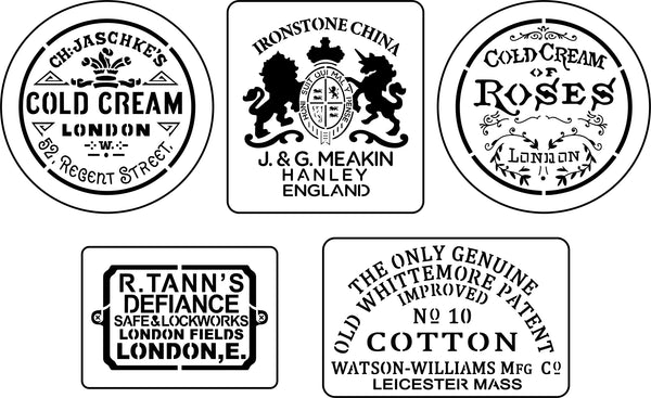 Advertising Label Minis Stencil | JRV Stencils