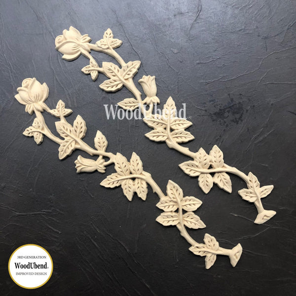 Pack of Two Holly and Berry Christmas Trims