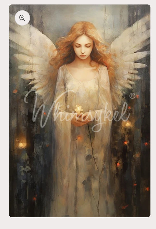 Angelic Contemplation Decoupage Tissue Paper 21x 29 in | Whimsykel (