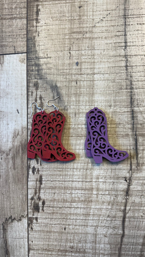 Filigree Boots Earrings -  Wisp & Fern by ChicaTiza