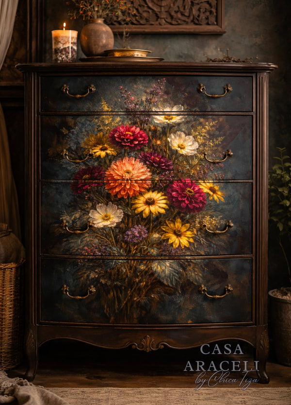 Velvet Blooms Decoupage Paper  | Casa Araceli by ChicaTiza