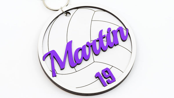 Personalized Volleyball Name Tag