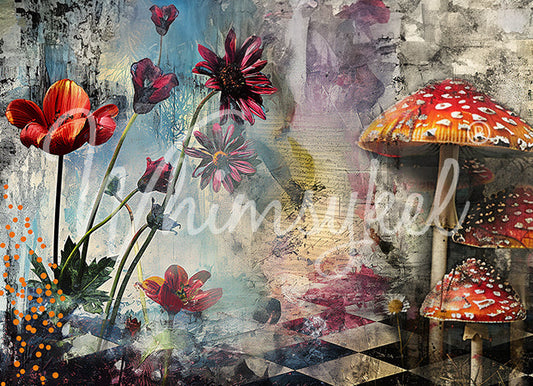 Whimsykel Wonderland 29x21 Decoupage Paper  - Whimsykel