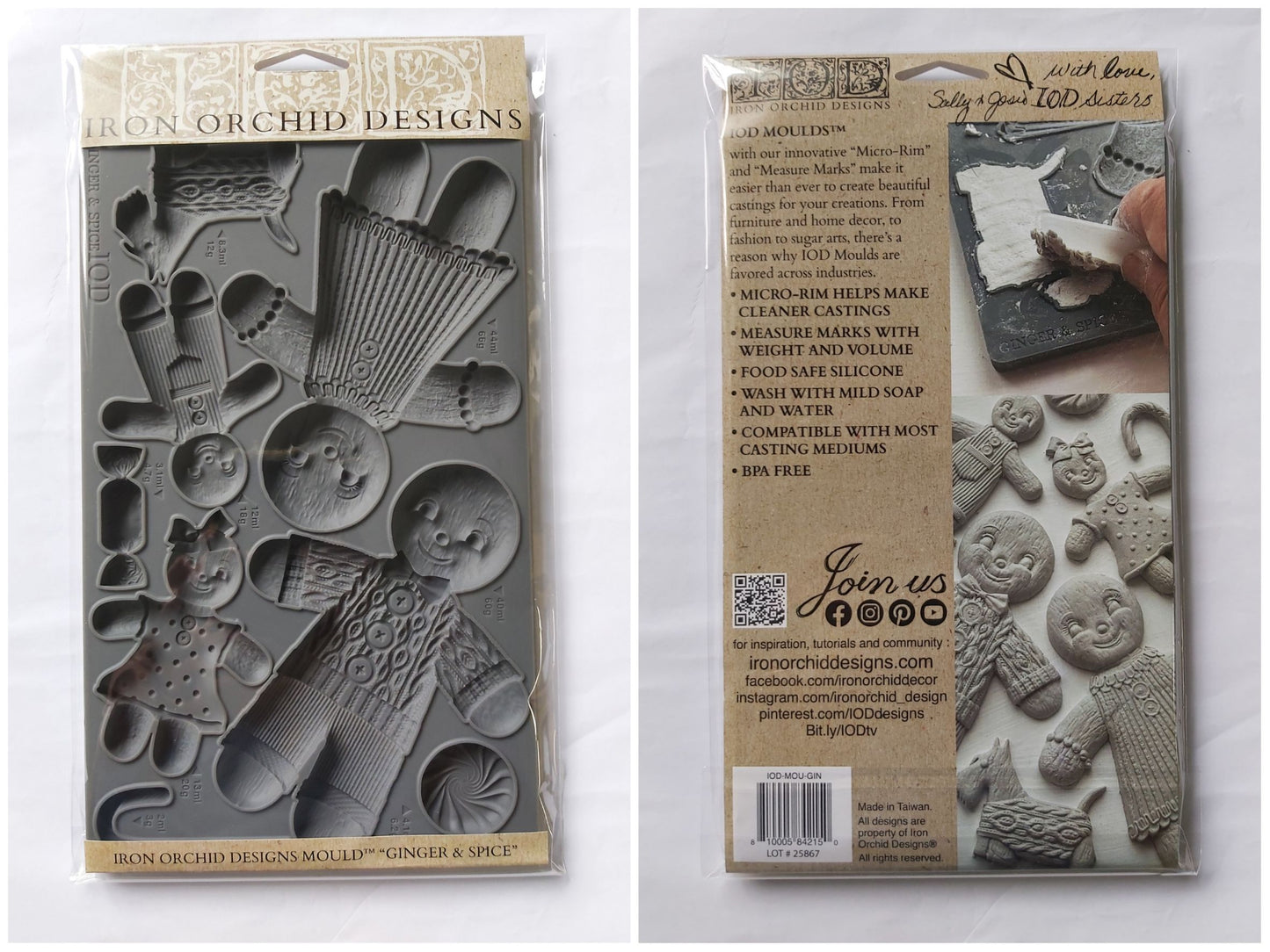 IOD  Ginger and Spice 6x10 IOD Moulds™