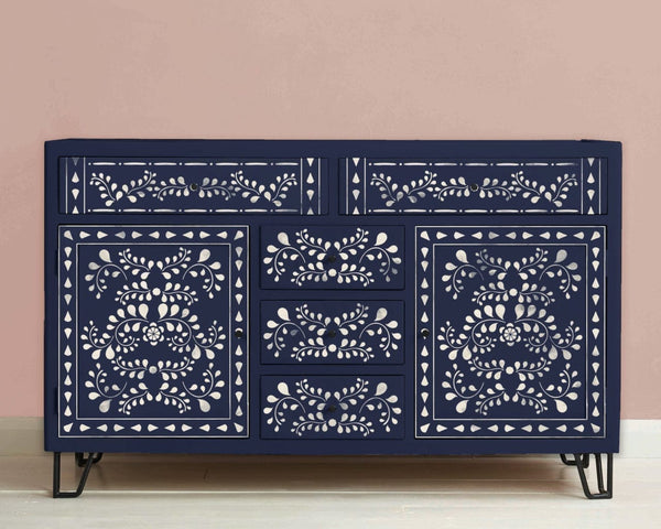 Faux Bone Inlay  - Annie Sloan Stencil