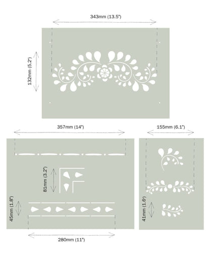 Faux Bone Inlay  - Annie Sloan Stencil