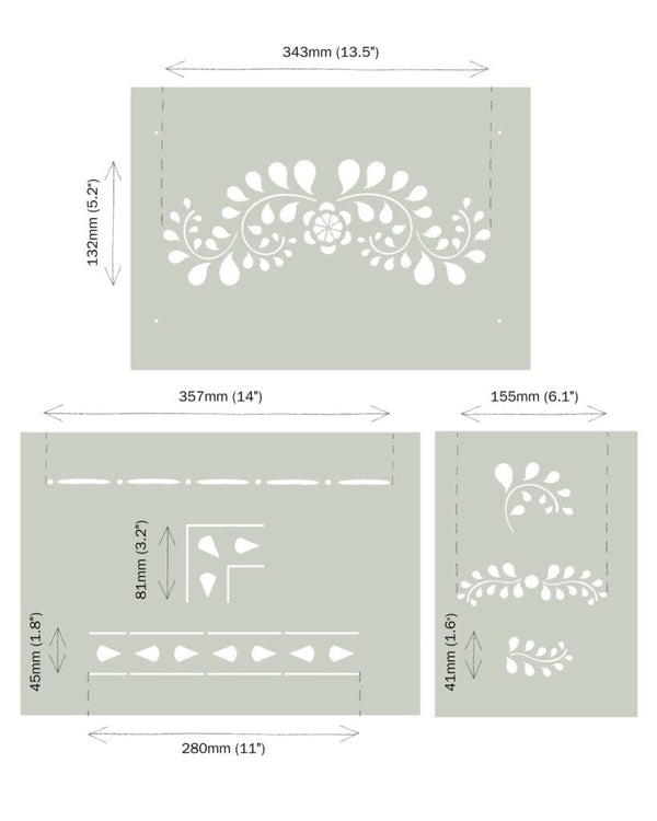 Faux Bone Inlay  - Annie Sloan Stencil